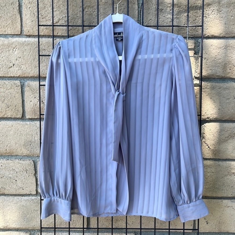 David Matthew long sleeve sheer blouse size 12